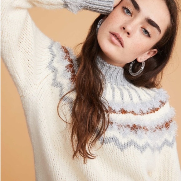 Lou & Grey Fair Isle Sweater White Size M - Picture 9 of 16